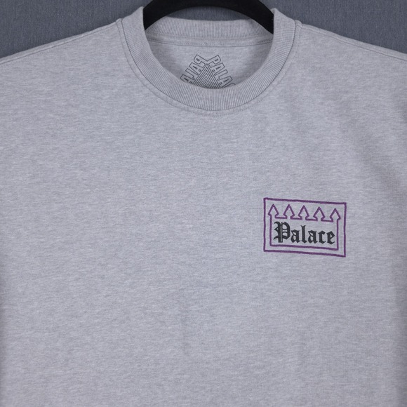Palace Skateboards Gated Community Crew Sweatshirt Medium Gray Crewneck 2019‎